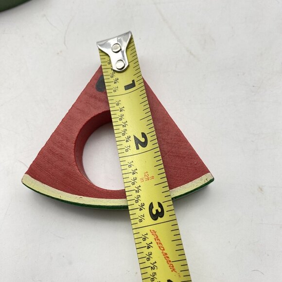 Vtg Watermelon Napkin Rings & Coasters Set 8 Each Summer Picnic Party Farrmhouse - Picture 7 of 9